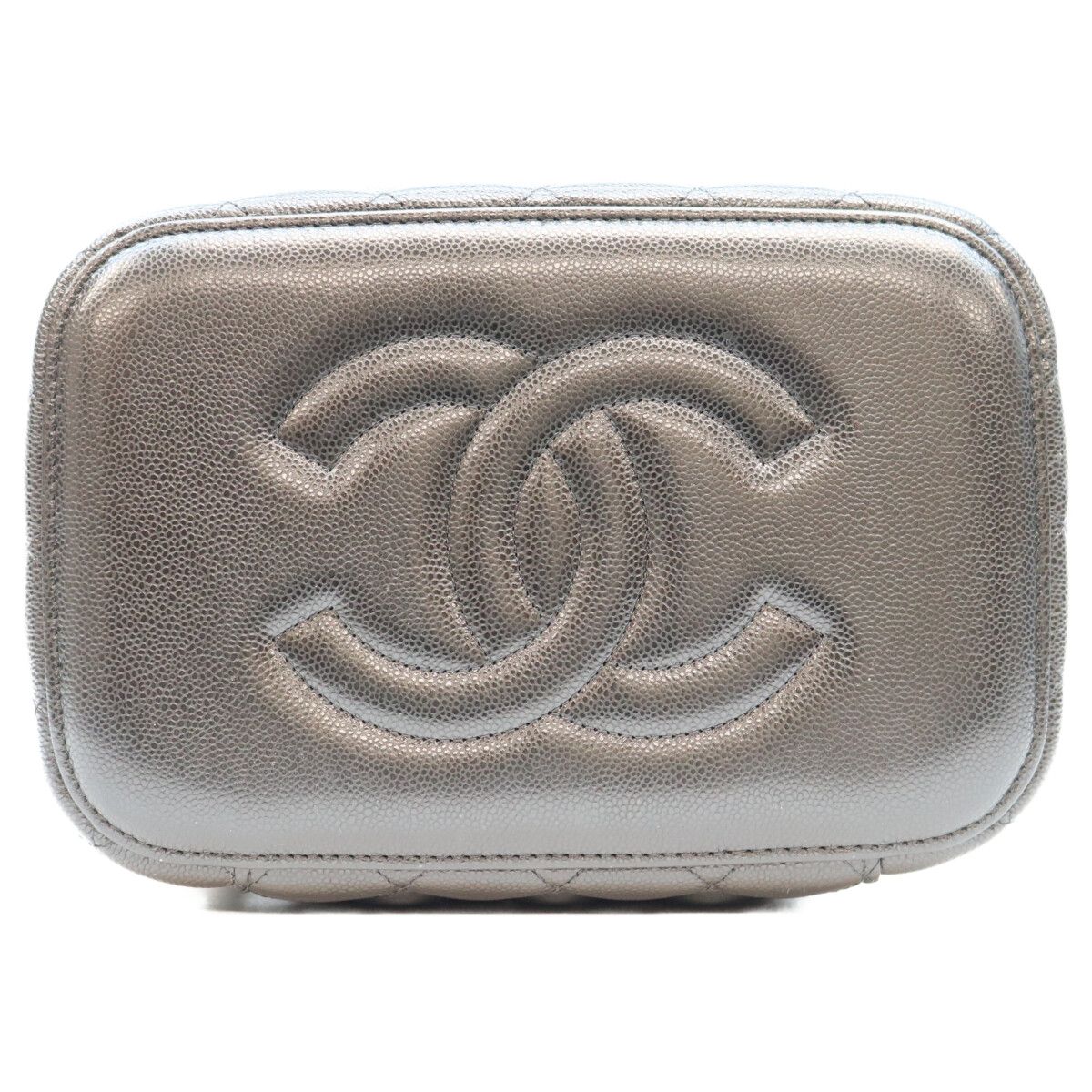 Chanel Black Timeless Classic Caviar Top Handle Vanity Handbag — view 5