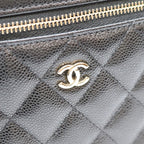 Chanel Black Timeless Classic Caviar Top Handle Vanity Handbag — view 7
