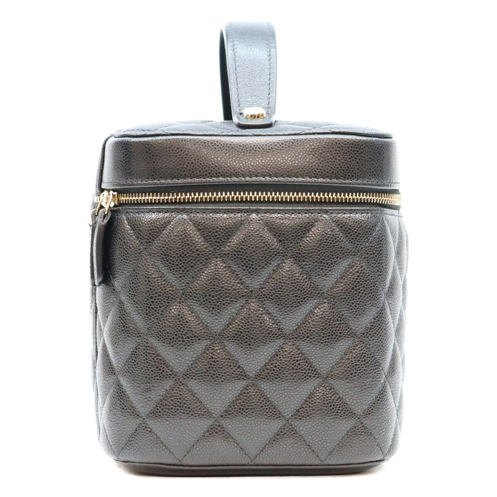 Chanel Black Timeless Classic Caviar Top Handle Vanity Handbag — view 2