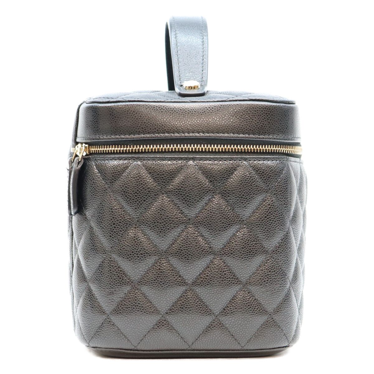 Chanel Black Timeless Classic Caviar Top Handle Vanity Handbag — view 2