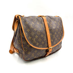 Louis Vuitton Saumur 35 Monogram Leather Brown Light Shoulder Bag Gold — view 2