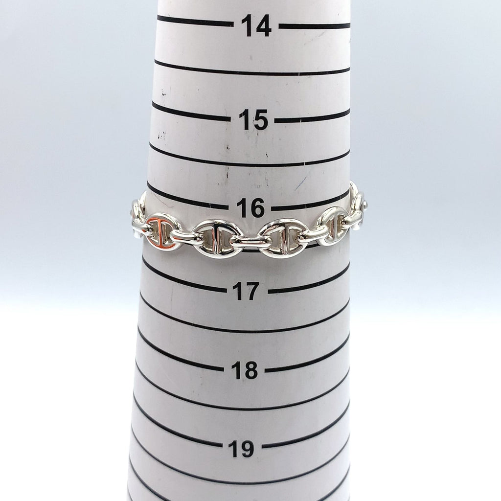 Hermes Chaine D'ancre Enchainee Silver Bangle Bracelet — view 7