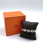 Hermes Chaine D'ancre Enchainee Silver Bangle Bracelet — view 8