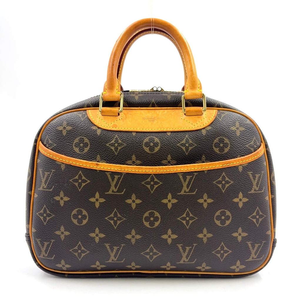 Louis Vuitton Monogram Leather Brown Light Handbag Gold