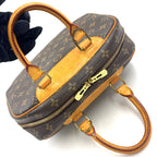 Louis Vuitton Monogram Leather Brown Light Handbag Gold — view 7