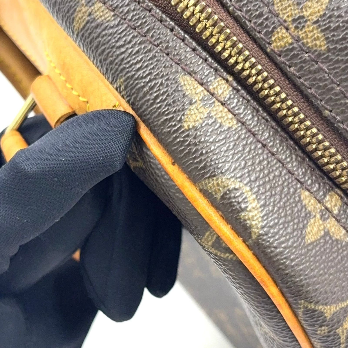Louis Vuitton Monogram Leather Brown Light Handbag Gold — view 8