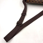 Louis Vuitton Bastille Damier Ebene Leather Brown Shoulder Bag Gold — view 5