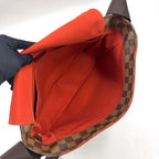 Louis Vuitton Bastille Damier Ebene Leather Brown Shoulder Bag Gold — view 3