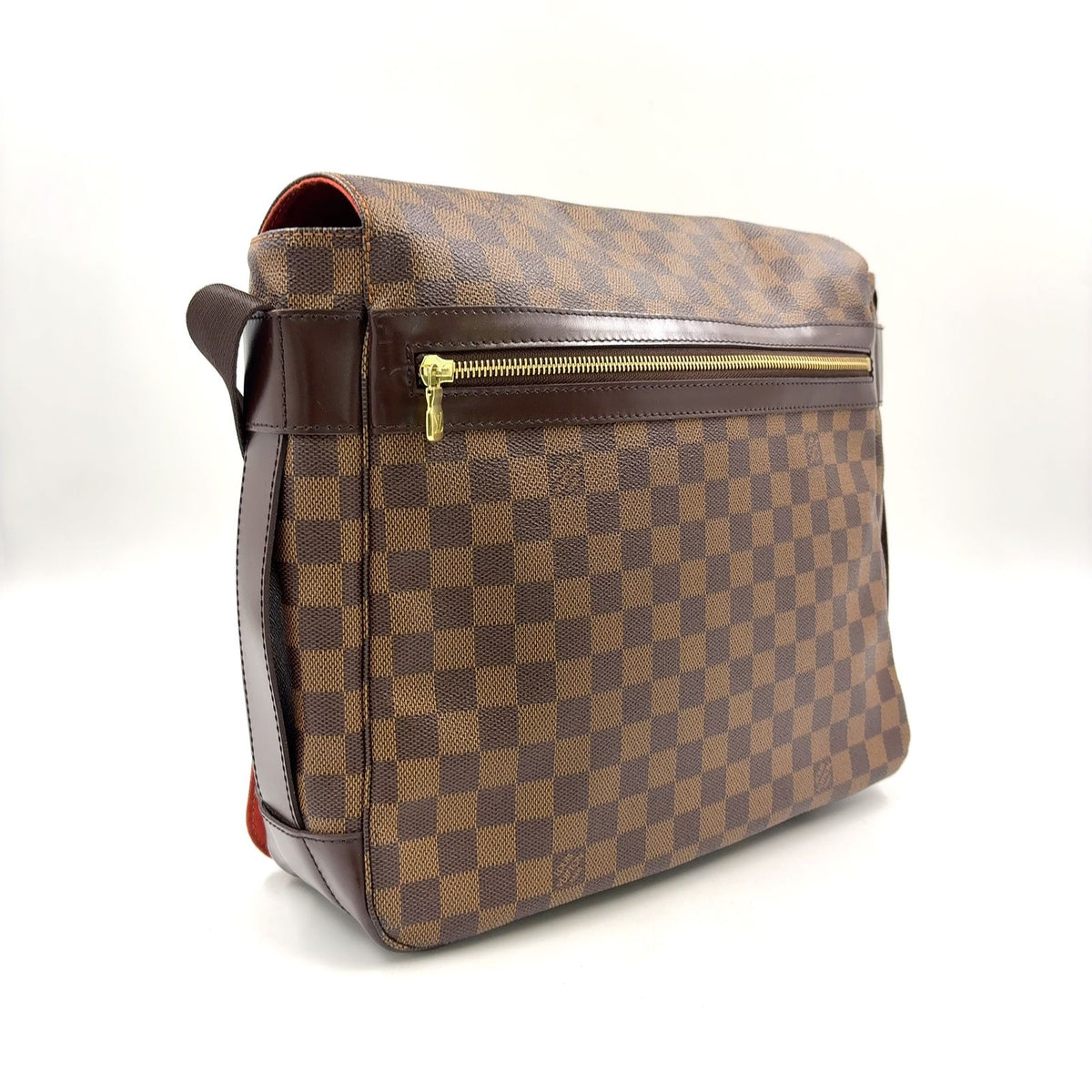 Louis Vuitton Bastille Damier Ebene Leather Brown Shoulder Bag Gold — view 2