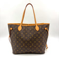 Louis Vuitton Neverfull MM Monogram Leather Brown Light Tote Gold