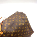 Louis Vuitton Neverfull MM Monogram Leather Brown Light Tote Gold — view 8
