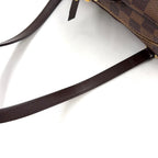 Louis Vuitton Rivington PM Damier Ebene Leather Brown Shoulder Bag Gold — view 6