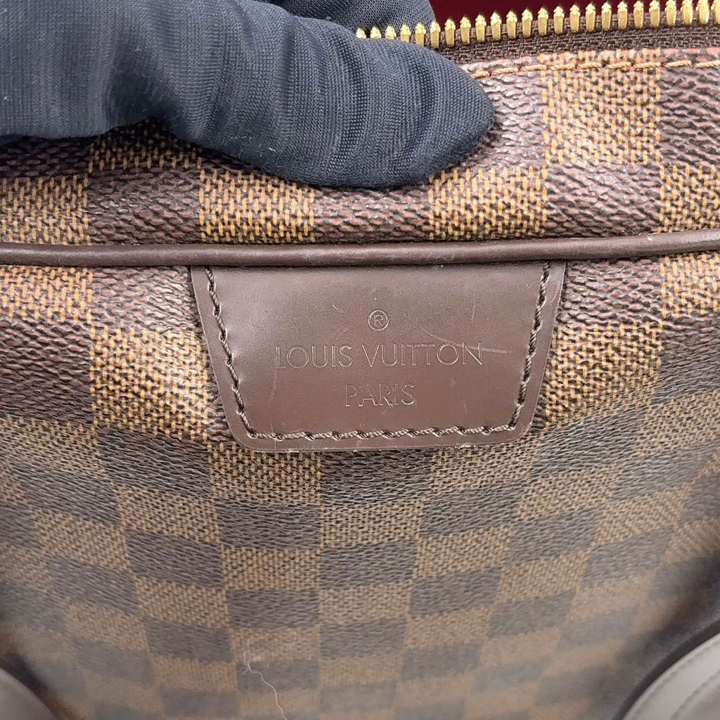 Louis Vuitton Rivington PM Damier Ebene Leather Brown Shoulder Bag Gold — view 4