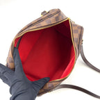 Louis Vuitton Rivington PM Damier Ebene Leather Brown Shoulder Bag Gold — view 3