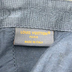 Louis Vuitton Cap Denim Monogram Production Leather Light Brown Blue Hat — view 5