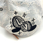 Louis Vuitton Cap Denim Monogram Production Leather Light Brown Blue Hat — view 7