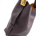 Louis Vuitton Lowkey Hobo MM Gray Leather Dark Brown Gold — view 2