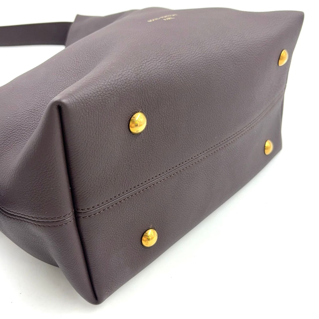 Louis Vuitton Lowkey Hobo MM Gray Leather Dark Brown Gold — view 8