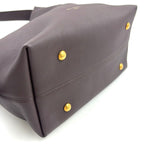 Louis Vuitton Lowkey Hobo MM Gray Leather Dark Brown Gold — view 8