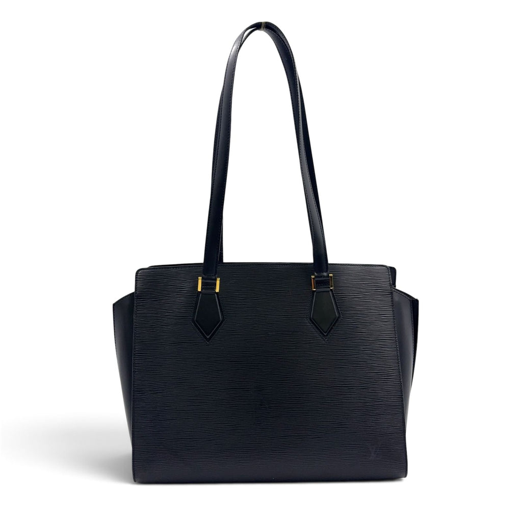 Louis Vuitton Duplex Epi Noir Leather Black Shoulder Bag Gold