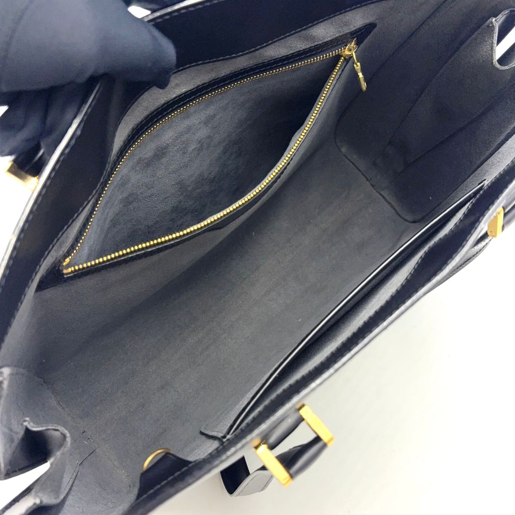 Louis Vuitton Duplex Epi Noir Leather Black Shoulder Bag Gold — view 3