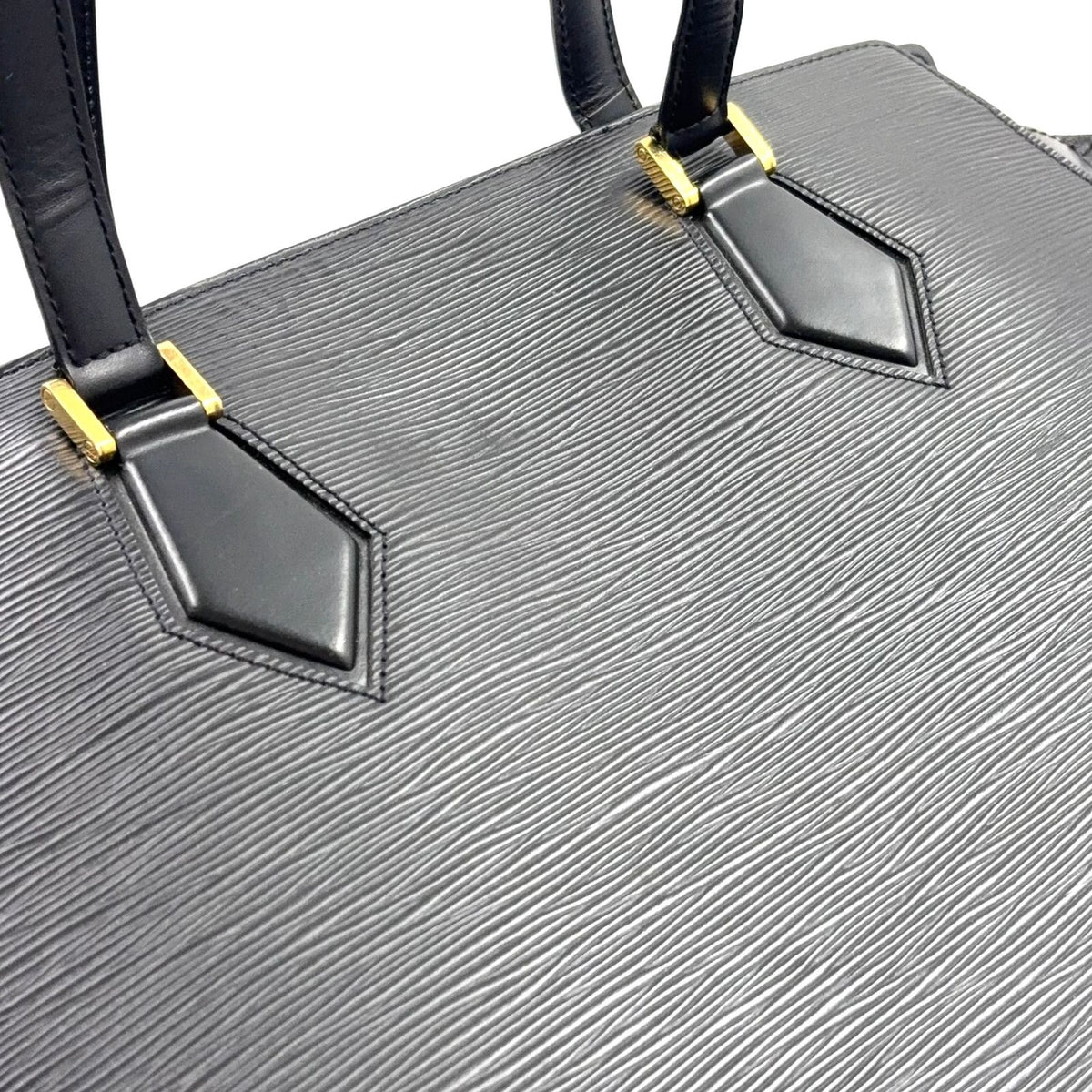 Louis Vuitton Duplex Epi Noir Leather Black Shoulder Bag Gold — view 6