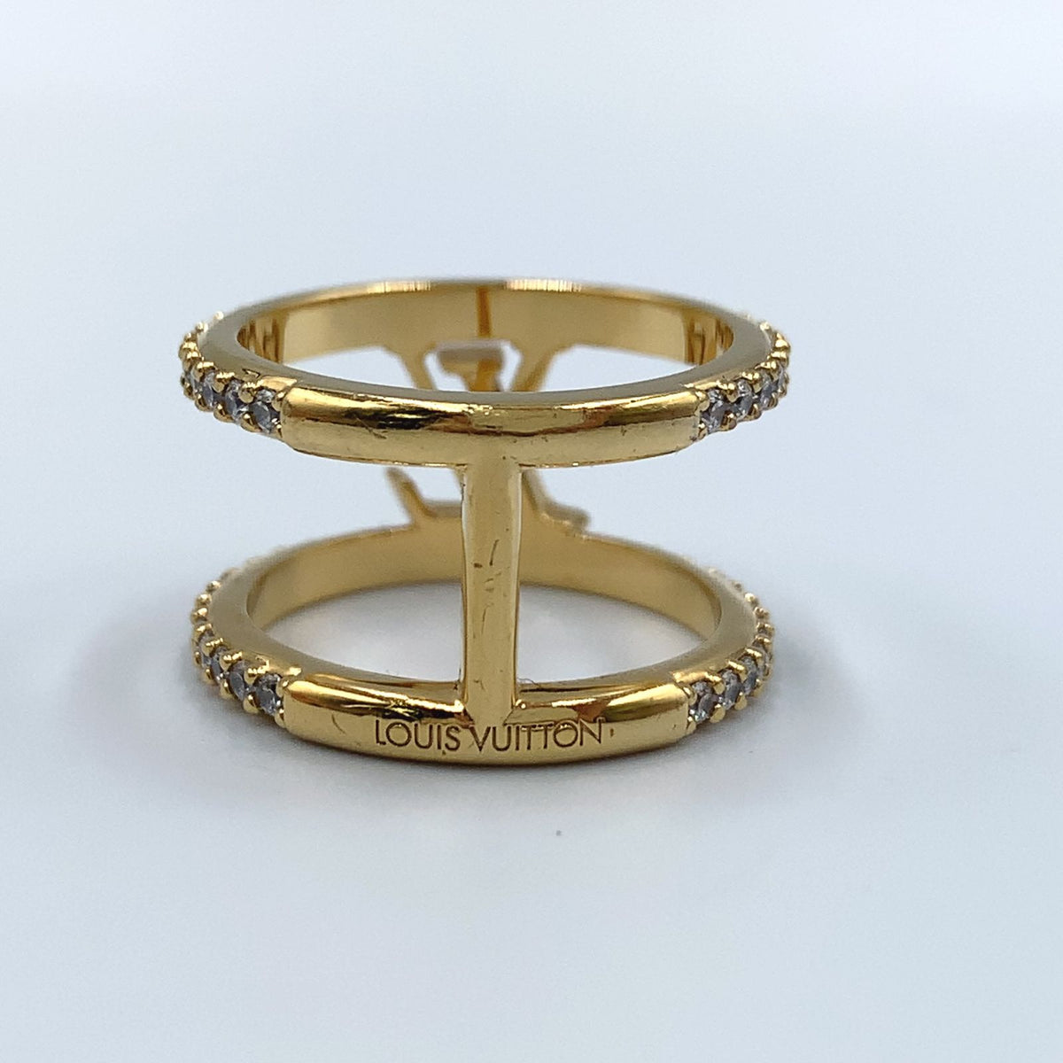 Louis Vuitton LV Iconic Strass Rhinestone Clear Gold Ring — view 4