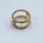Louis Vuitton LV Iconic Strass Rhinestone Clear Gold Ring — view 2