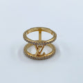 Louis Vuitton LV Iconic Strass Rhinestone Clear Gold Ring
