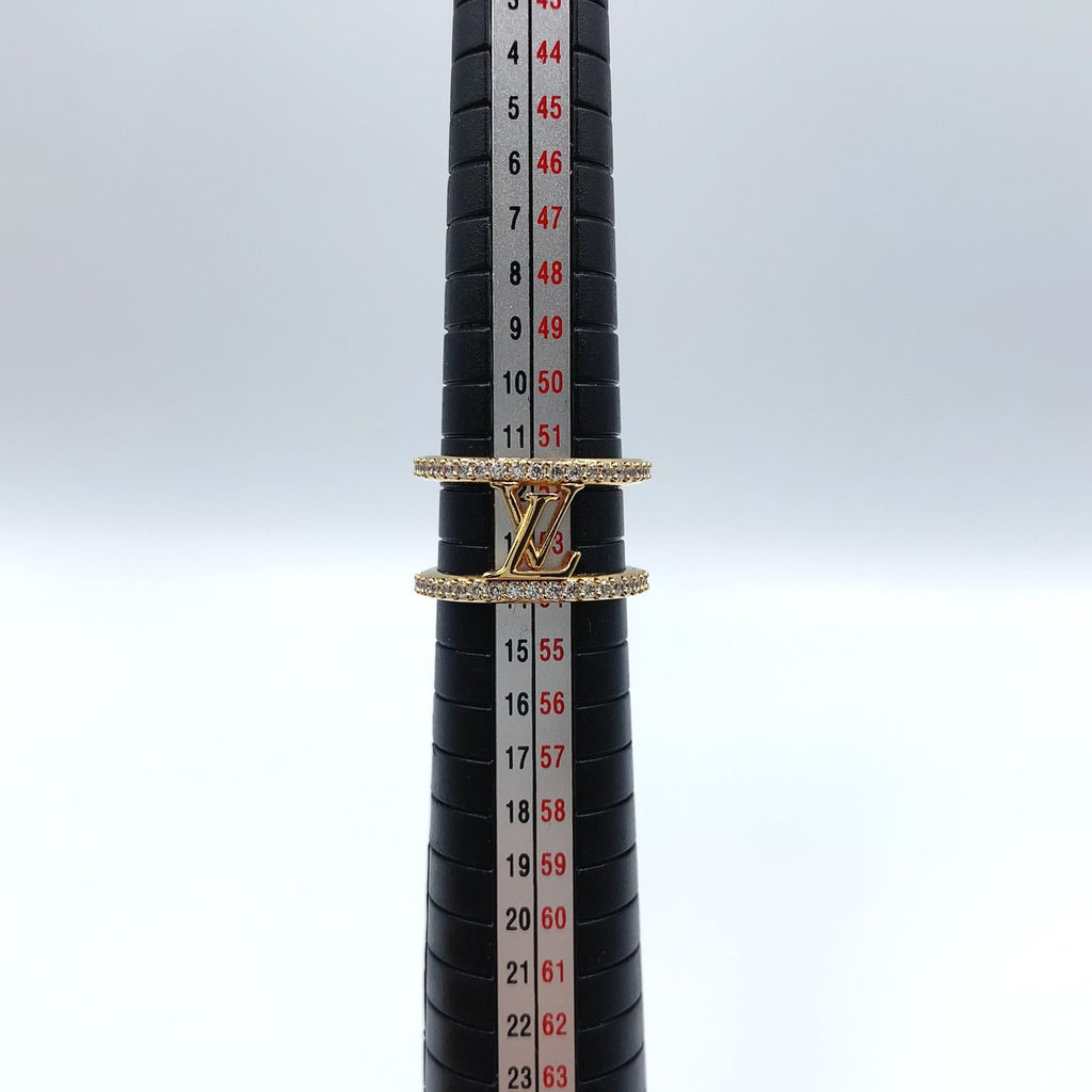 Louis Vuitton LV Iconic Strass Rhinestone Clear Gold Ring — view 7