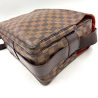 Louis Vuitton Naviglio Damier Ebene Leather Brown Shoulder Bag Gold — view 8