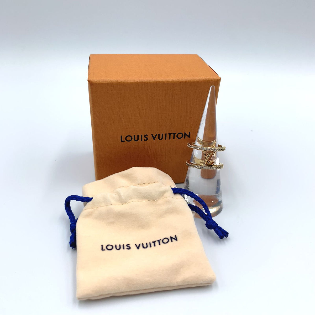 Louis Vuitton LV Iconic Strass Rhinestone Clear Gold Ring — view 8
