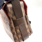 Louis Vuitton Naviglio Damier Ebene Leather Brown Shoulder Bag Gold — view 6