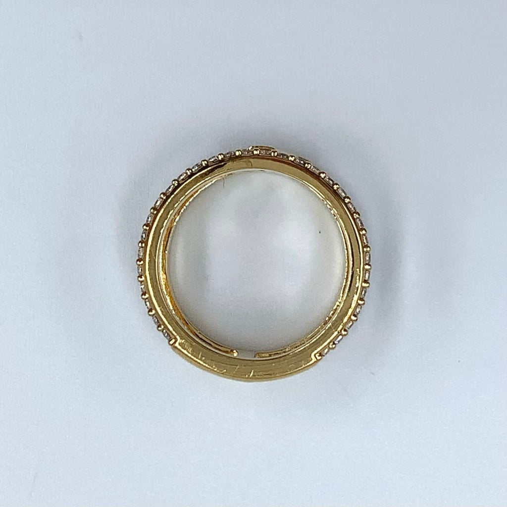 Louis Vuitton LV Iconic Strass Rhinestone Clear Gold Ring — view 3