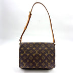 Louis Vuitton Musette Tango Short Strap Monogram Leather Brown Shoulder Bag