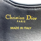 Dior Saddle Lotus Leather Canvas Navy Coin Purse Gold — view 4