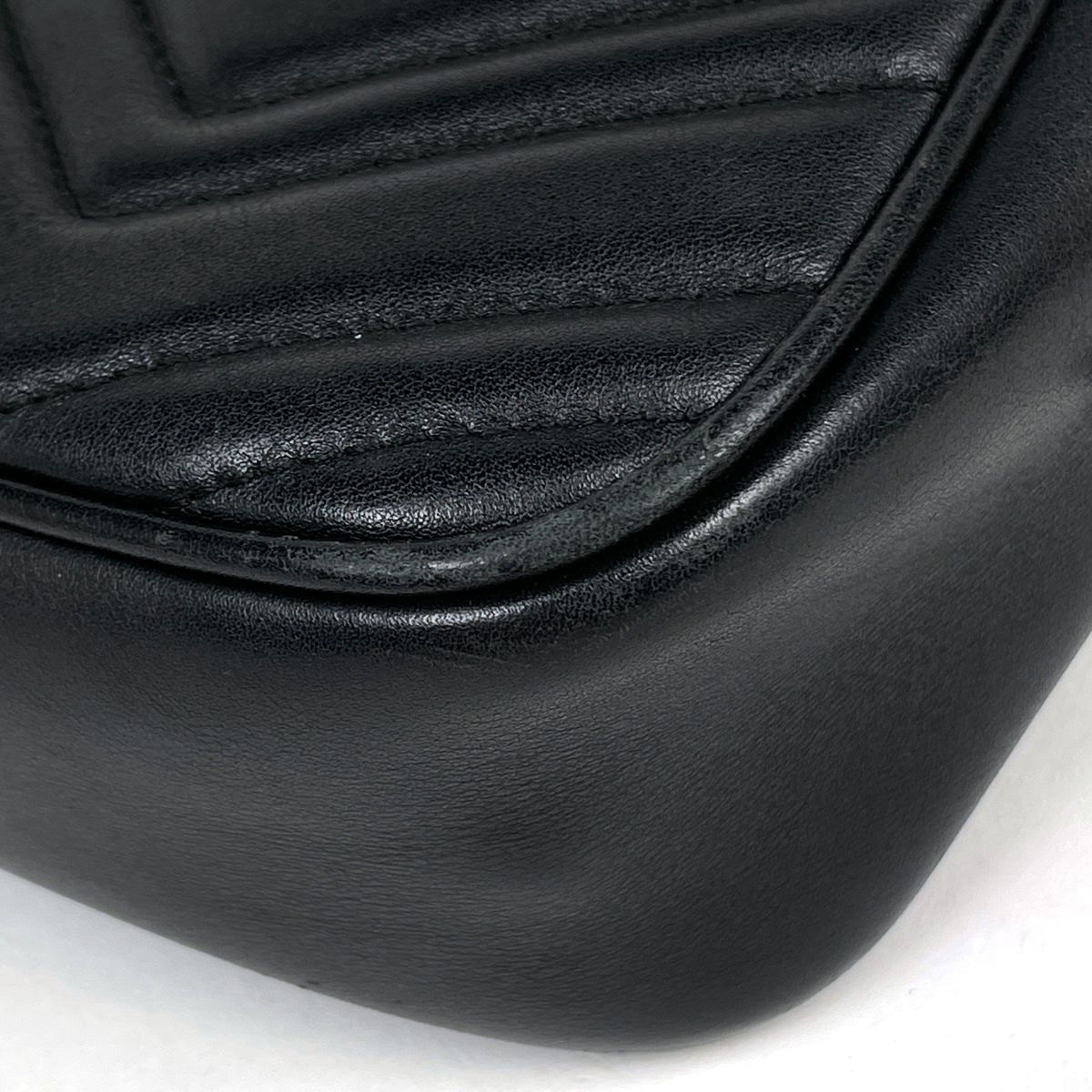 Gucci Shoulder Bag GG Marmont Double G Leather Black — view 3