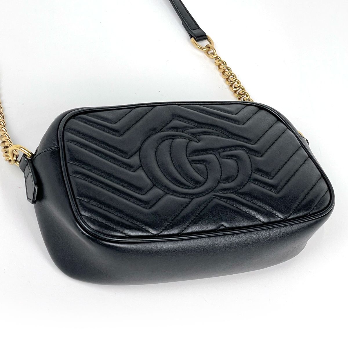 Gucci Shoulder Bag GG Marmont Double G Leather Black — view 2