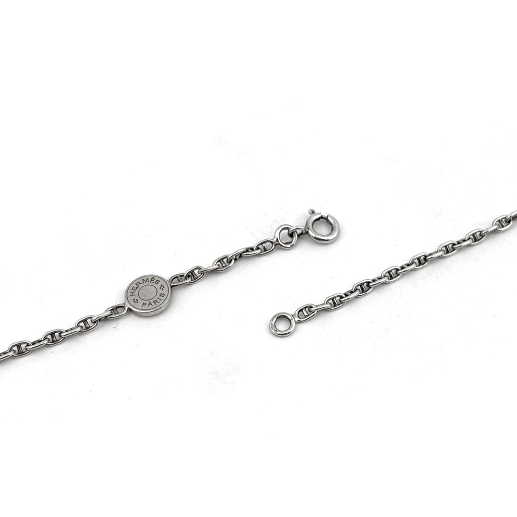 Hermes Necklace Sellier Round 925 Sterling Silver — view 3