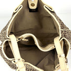 Fendi Tote Zucchino Pattern Canvas Beige White — view 7