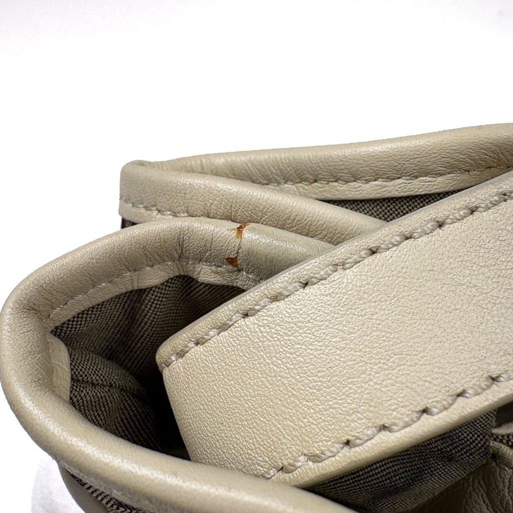 Fendi Tote Zucchino Pattern Canvas Beige White — view 5
