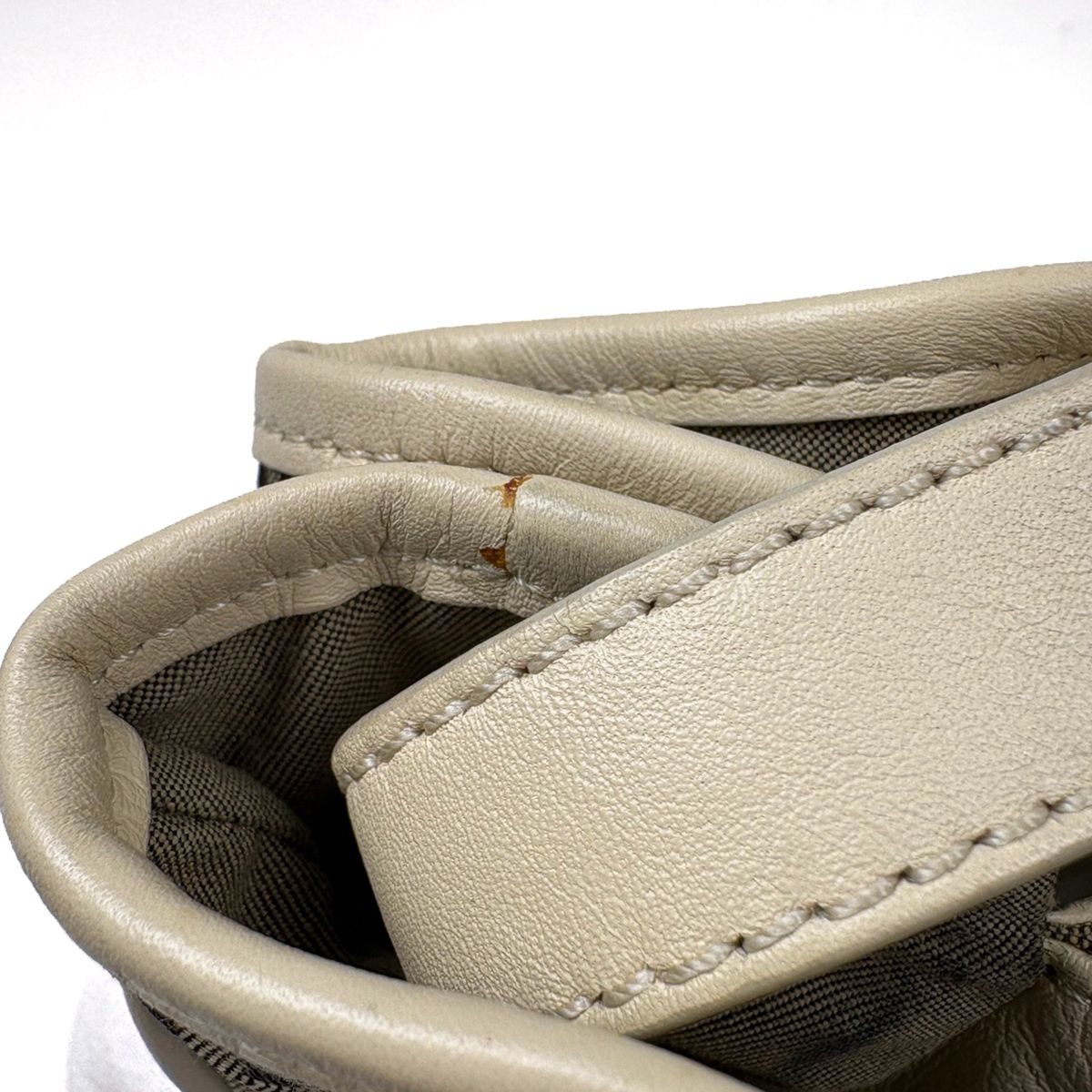 Fendi Tote Zucchino Pattern Canvas Beige White — view 5