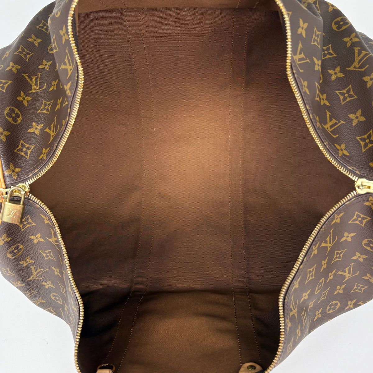 Louis Vuitton Keepall Bandouliere 60 Boston Bag 2-Way Monogram Brown — view 8