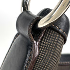 Prada Shoulder Bag Logo Jacquard Canvas Brown — view 5