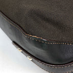 Prada Shoulder Bag Logo Jacquard Canvas Brown — view 3
