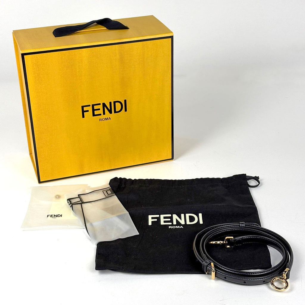 Fendi Peekaboo ISeeU Petit Handbag 2-Way Leather Black — view 7