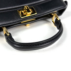 Fendi Peekaboo ISeeU Petit Handbag 2-Way Leather Black — view 5