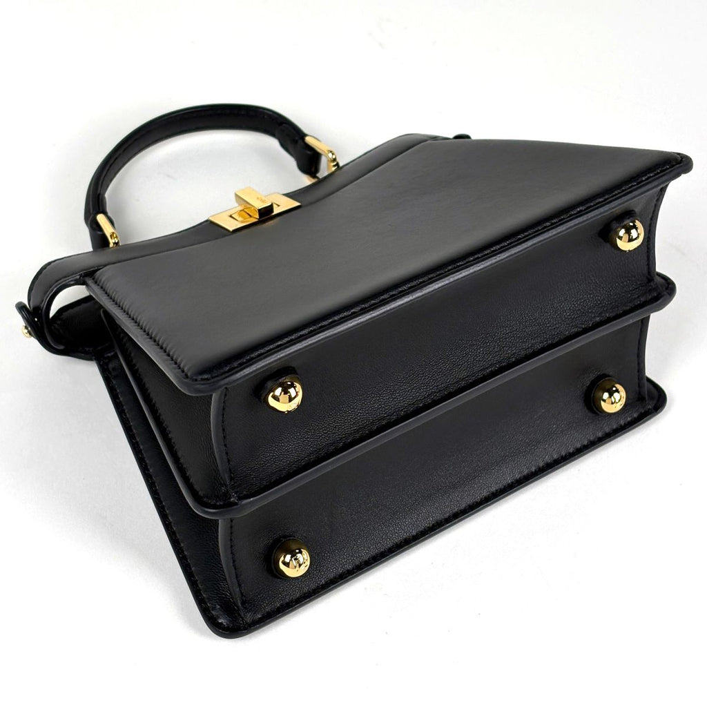 Fendi Peekaboo ISeeU Petit Handbag 2-Way Leather Black — view 2