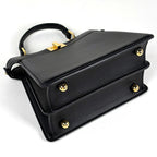 Fendi Peekaboo ISeeU Petit Handbag 2-Way Leather Black — view 2