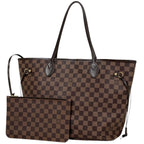 Louis Vuitton Neverfull MM Tote Damier Brown Cerise
